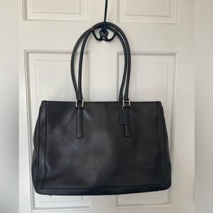 COACH Black Smooth Leather 9426 Tote Bag Briefcase